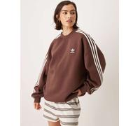 adidas Originals - adicolor - Felpa con 3 strisce marrone L