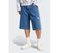 adidas Originals - adicolor Firebird - Pantaloncini in denim blu medio 35in
