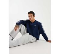 adidas Originals - Adicolor - girocollo oversize indaco notte/grigio two con 3 strisce-Viola 3XL