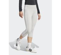adidas Originals - adicolor - Leggings capri grigio due con 3 strisce S