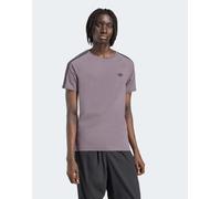 adidas Originals - Adicolor - T-shirt aderente grigio strata e nera con trifoglio L
