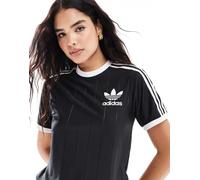 adidas Originals - Adicolor - T-shirt nera gessata con 3 strisce-Nero XS
