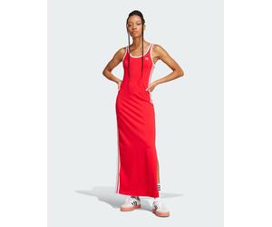 adidas Originals - adicolor - Vestito lungo stile canotta rosso scarlatto better e bianco con 3 strisce M