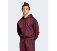 adidas Originals Adilenium 6 felpa con cappuccio full zip in spacer bordeaux-Rosso 2XL