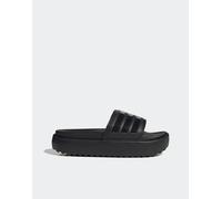 adidas Donna Adilette Platform Slides, Core Black/Core Black/Core Black, 39 EU