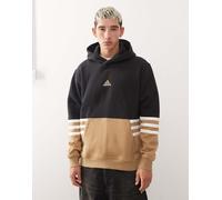 adidas Originals - Archive - Felpa con cappuccio nera e marrone-Nero M