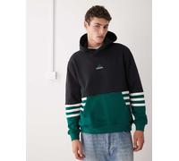 adidas Originals - Archive - Felpa con cappuccio nera e verde-Nero S