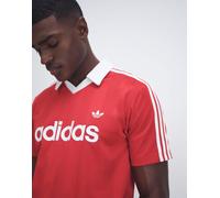 Adidas ARCHIVE COLLAR ENGINEERED JERSEY men Jerseys red in taglia:L