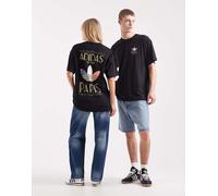 adidas Originals - Art Déco Paris - T-shirt nera con logo a trifoglio-Nero XL