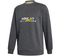 Adidas Originals Avventura Grafico Crew Pullover Maglione Uomo Logo Adv Grigio