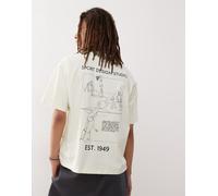 adidas Originals - Basketball - T-Shirt color crema con stampa-Bianco 2XS