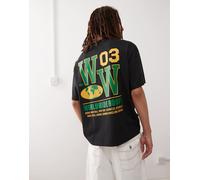 adidas Originals - Basketball - T-Shirt nera con stampa-Nero S