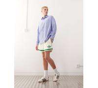 adidas Originals - Basketball Warp - Pantaloncini bianchi in maglia-Bianco XS