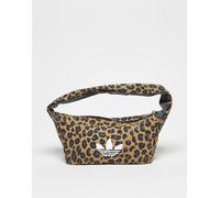 adidas Originals - Borsa da spalla con stampa leopardata slavata-Marrone No Size