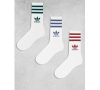 adidas Originals - Calzini multicolore con 3 strisce 34-36