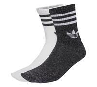 Calzini 3-Strisce Glitter Crew 2 Paia Black / White 43-45