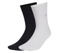 adidas Originals - Everyday Icons - Confezione da 2 paia di calzini bianchi e neri con bordino-Bianco 34-36