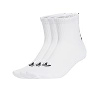 adidas Originals - Confezione da 3 paia di calzini bianchi con 3 strisce sul retro-Bianco 46-48