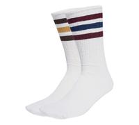 adidas Originals - Confezione da 2 paia di calzini bianchi corti a coste-Bianco 37 1/3-38 2/3