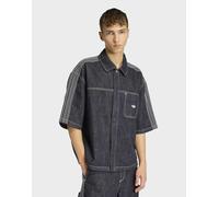 adidas Originals - Camicia a maniche corte in denim indaco-Blu XL