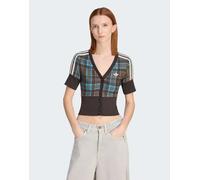 adidas Originals - Camicia a quadri multicolore con scollo a V e bottoni 2XL