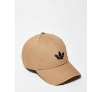 adidas Originals - Cappello con visiera e trifoglio beige-Neutro One Size
