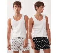 adidas Originals - Comfort Core - Confezione da 2 pantaloncini boxer monocromatici con stampa logo-Multicolore XL