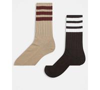 ADIDAS ORIGINALS Calzino marrone scuro / cachi / borgogna / bianco, Taglia 43-45
