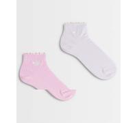 adidas Originals - Confezione da 2 paia di calzini rosa e viola con volant 42 2/3-44 2/3
