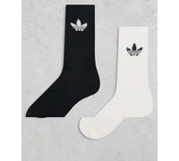 Calzino a mezza gamba soffice 2 paia Off White / Black 43-45
