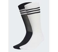adidas Originals - Confezione da 2 paia di calzini sportivi bianchi e neri testurizzati-Bianco 40-42