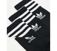 adidas Originals - Confezione da 3 paia di calzini alla caviglia neri-Nero 34-36
