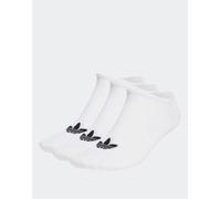 adidas Originals - Confezione da 6 paia di calzini bianchi con logo a trifoglio-Bianco 46-48