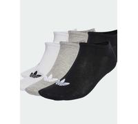 adidas Originals - Confezione da 6 paia di fantasmini bianchi e grigi-Bianco 46-48