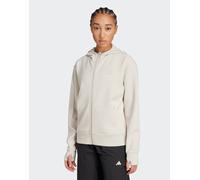 adidas Originals - D4T - Felpa con cappuccio e zip intera beige-Neutro XS