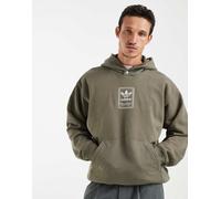 adidas Originals - Elevated gfx - Felpa con cappuccio color oliva strata-Verde M