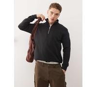 adidas Originals - Essential - Felpa nera con zip corta-Nero S