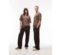 adidas Originals - Essential - Joggers marroni con fondo aperto-Marrone S