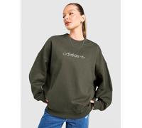 adidas Originals Essential Linear Oversized Felpa Crew, olive XS