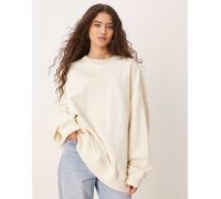 adidas Originals - Essentials - Felpa girocollo oversize bianco crema lineare XS