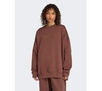 adidas Originals - Essentials - Felpa oversize girocollo colore ramato con logo lineare-Marrone 2XS
