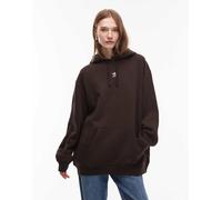 adidas Originals - Essentials - Felpa oversize marrone con cappuccio S