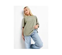 adidas Originals Essentials Linear Oversized Maglia, Verde XS