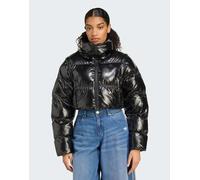 adidas Originals - Essentials - Piumino lucido nero taglio corto 2-in-1 XL