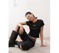 adidas Originals Maglia Slim Trefoil Essentials, Black S