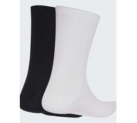 adidas Originals - Everyday Icons - Confezione da 2 paia di calzini bianchi e neri con bordino-Bianco 37 1/3-38 2/3