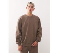 adidas Originals - Felpa basic girocollo marrone premium 2XL