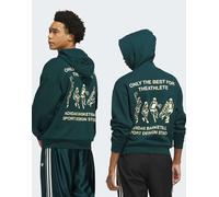 adidas Originals - Felpa con cappuccio edera aurora con scritta "Only the best for the athlete"-Verde XL