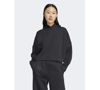 adidas Originals - Felpa con cappuccio nera con 3 strisce laterali-Nero XS