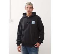 Felpa grafica con cappuccio Black XL